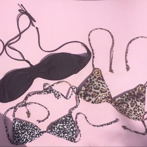Swim Bikini tops & bottoms Leopard Black brown